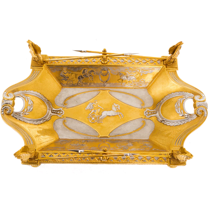 Fruit bowl "Chariot" Zlatoust