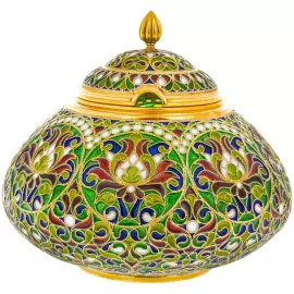 Сахарница "Букет" с витражными эмалями