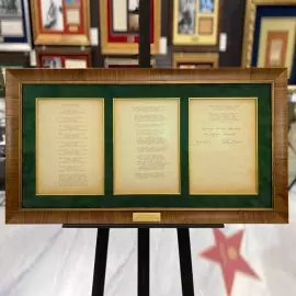 Машинопись с рукописным обращением и автографом поэта Бориса Пастернака