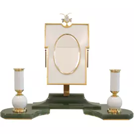 Эксклюзивный женский настольный набор "Зеркало" из нефрита