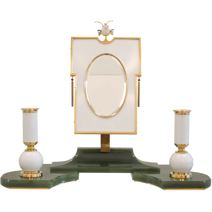 Exclusive women's table set "Mirror" made of jade