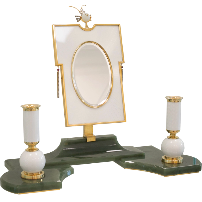 Exclusive women's table set "Mirror" made of jade