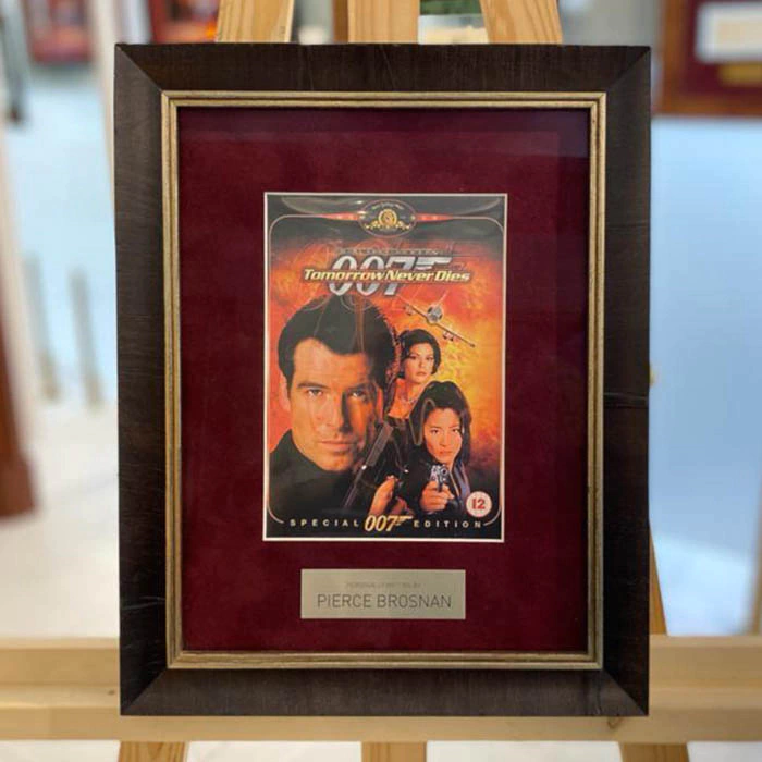 The DVD "Tomorrow will never die" with an autograph. Pierce Brosnan