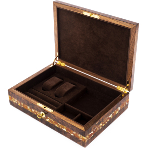 Watch box "Alexander" made of walnut and amber root