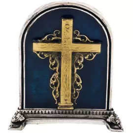 Икона с художественным литьем "Господь Вседержитель" с эмалью