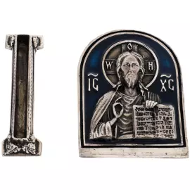 Икона с художественным литьем "Господь Вседержитель" с эмалью