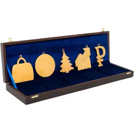 Комплект елочных игрушек "Биржа" 5 шт., Златоуст Комплект елочных игрушек "Биржа" 5 шт., Златоуст