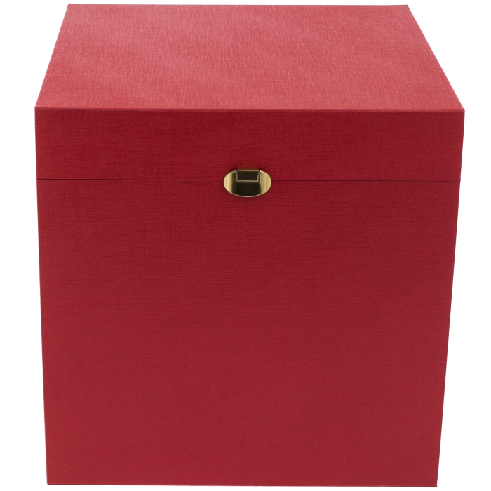 Коробка подарочная с фурнитурой 30х30х30см красная