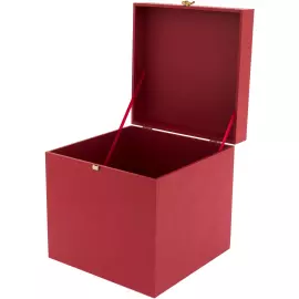 Коробка подарочная с фурнитурой 30х30х30см красная