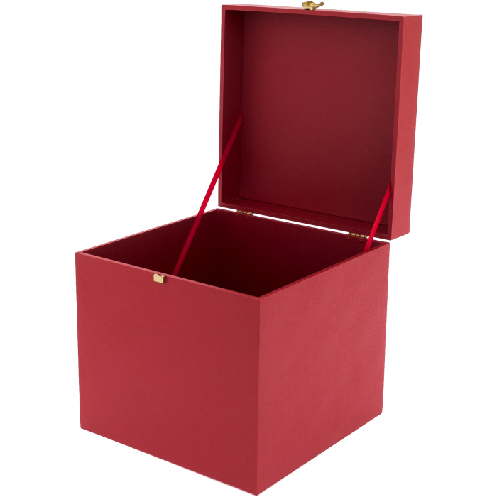 Коробка подарочная с фурнитурой 30х30х30см красная