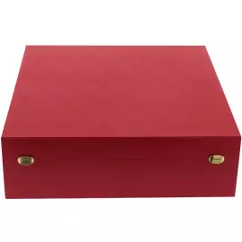 Коробка подарочная с фурнитурой 52х42х10см красная