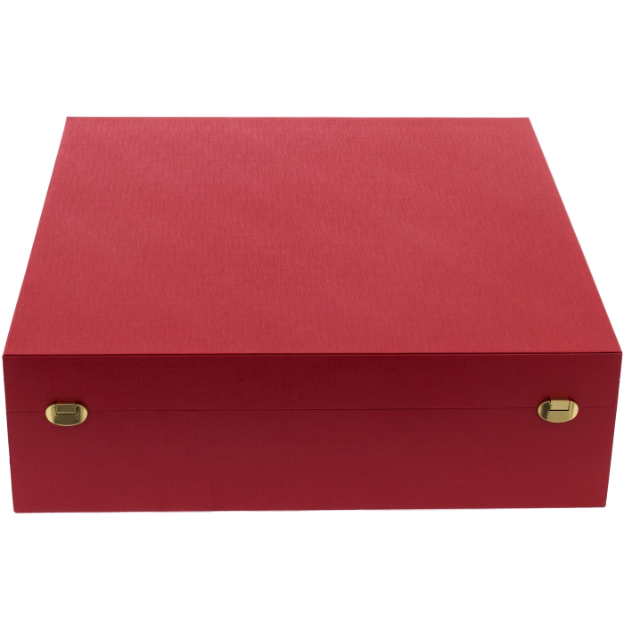 Коробка подарочная с фурнитурой 52х42х10см красная