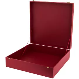 Коробка подарочная с фурнитурой 52х42х10см красная