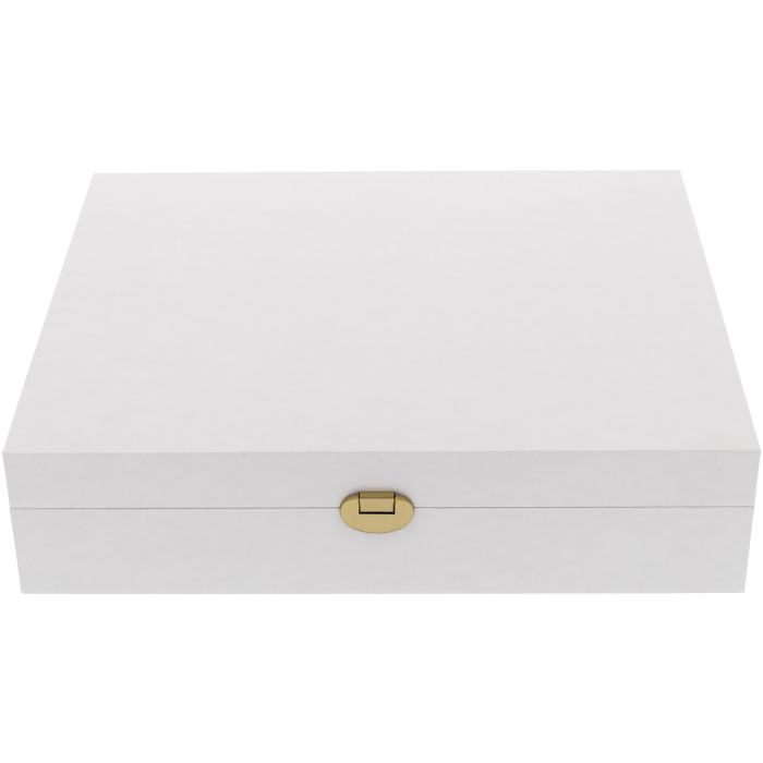 Коробка подарочная с фурнитурой 34х28х8см белая