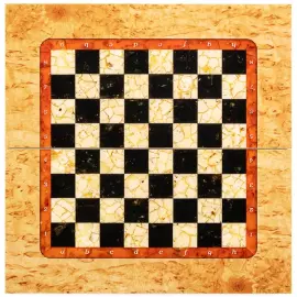 Chess made of Karelian birch and amber "Amber" mini