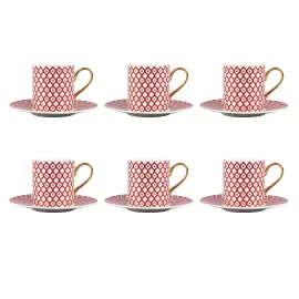 Кофейная пара "Скарлетт" Идиллия 12 предметов, на 6 персон