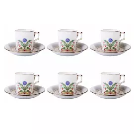 Кофейная пара "Замоскворечье" гербовая, на 6 персон, 12 предметов