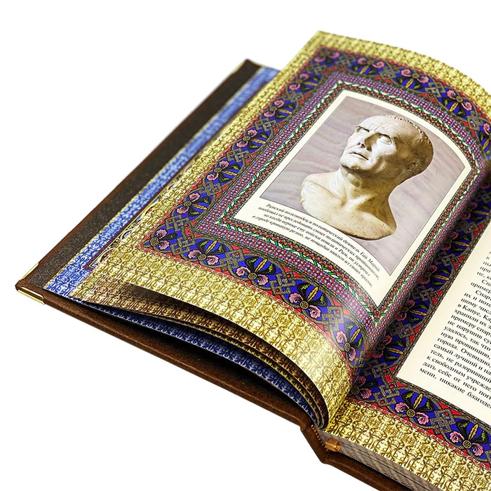 Подарочная книга в кожаном переплете "Никколо Макиавелли. Государь" в коробе с тайником