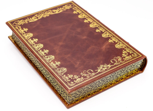 Leather-bound book "I Believe in Russia" by P. A. Stolypin