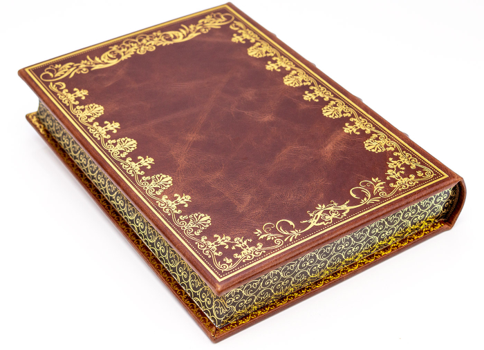Leather-bound book "I Believe in Russia" by P. A. Stolypin