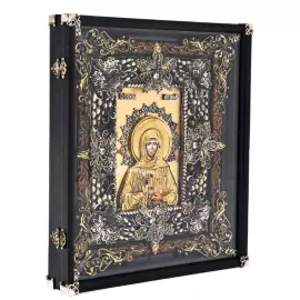 Икона с художественным литьём "Матрона Московская"