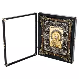 Икона с художественным литьём "Матрона Московская"