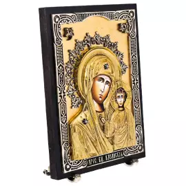 Икона с художественным литьём "Казанская" малая