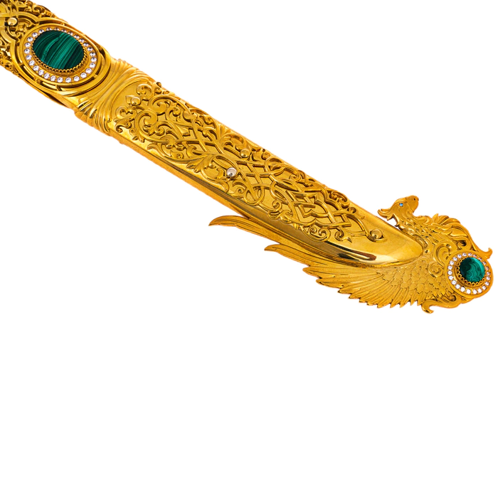 Saber with malachite