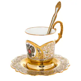 Набор кофейный "РФ" на 1 персону. Златоуст