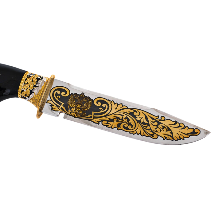 Knife with a Tricolor Zlatoust overlay