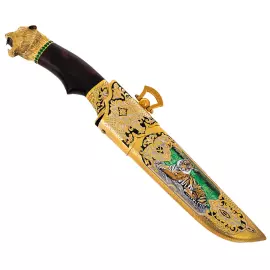 Нож "Тигр" с эмалью, Златоуст