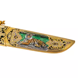 Нож "Тигр" с эмалью, Златоуст