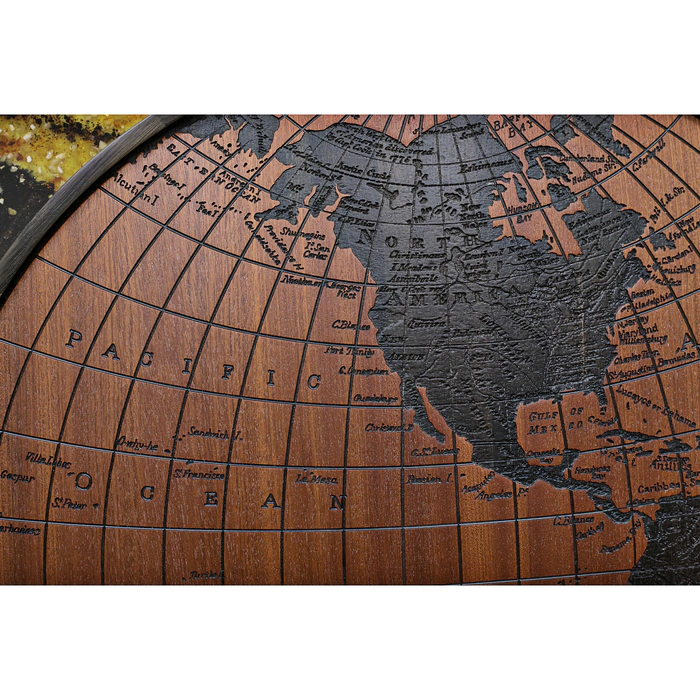 Wood and amber panel "Galaxy"