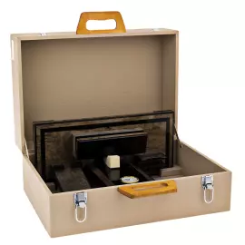 Письменный набор из березы и янтаря "Стандарт", серый