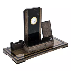 Письменный набор из березы и янтаря "Стандарт", серый