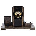 Письменный набор из березы и янтаря "Стандарт", серый