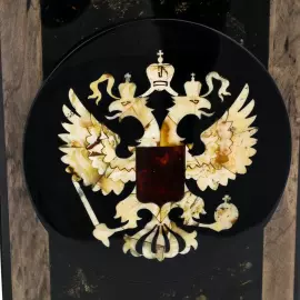 Письменный набор из березы и янтаря "Стандарт", серый