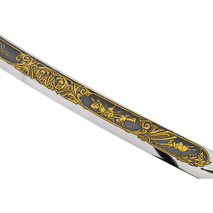 Saber "Winner" with malachite and enamels, Zlatoust