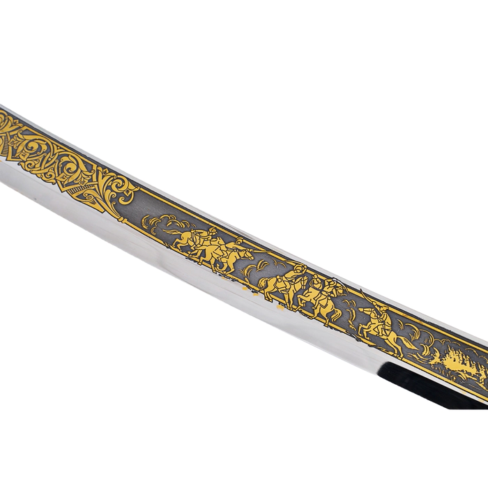 Saber "Winner" with malachite and enamels, Zlatoust