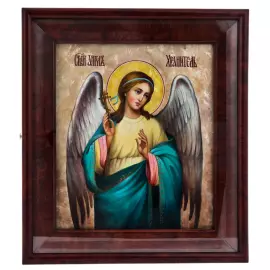 Guardian Angel icon with mother of pearl