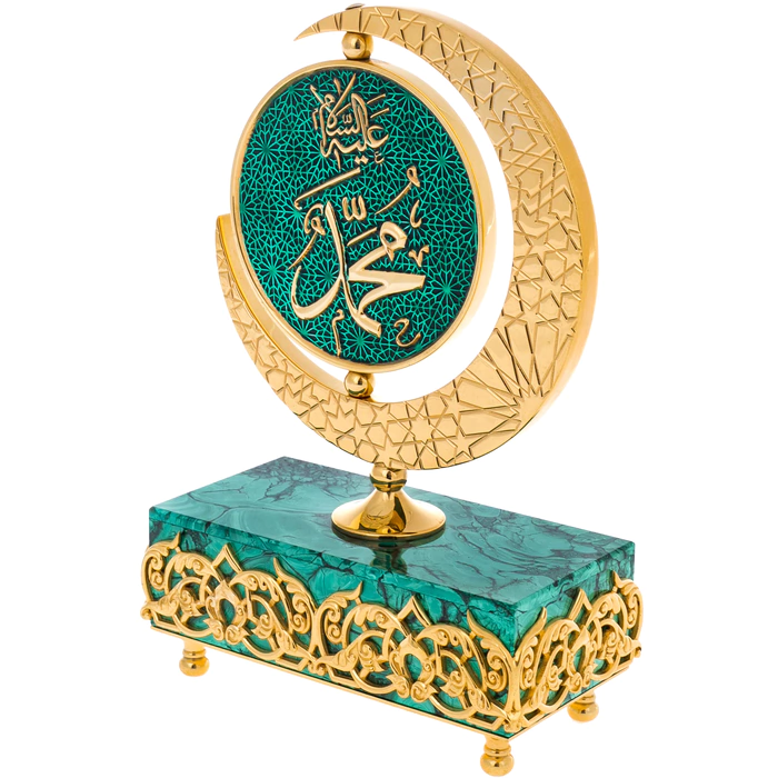 Table composition of malachite "Star of the East"