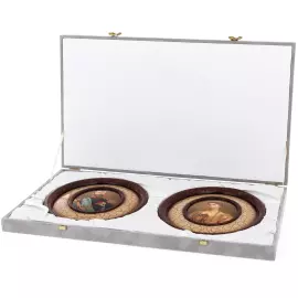 Panel "Emperor Nicholas II and Empress Alexandra Feodorovna" with ornament, Lackey