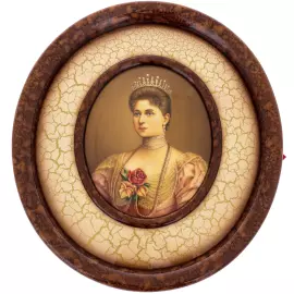 Panel "Emperor Nicholas II and Empress Alexandra Feodorovna" with ornament, Lackey