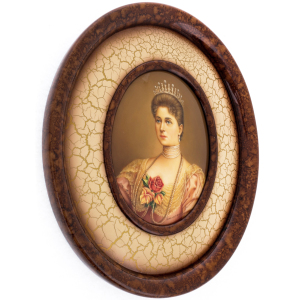 Panel "Emperor Nicholas II and Empress Alexandra Feodorovna" with ornament, Lackey