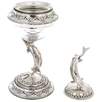 Silver-plated caviar bowl "Sturgeon"