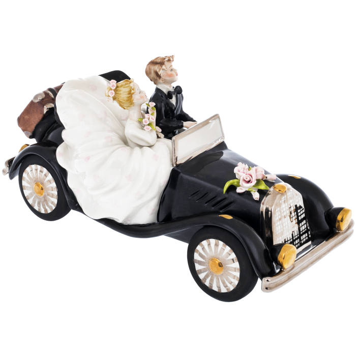 Statuette "Wedding convertible" with silver and gilding