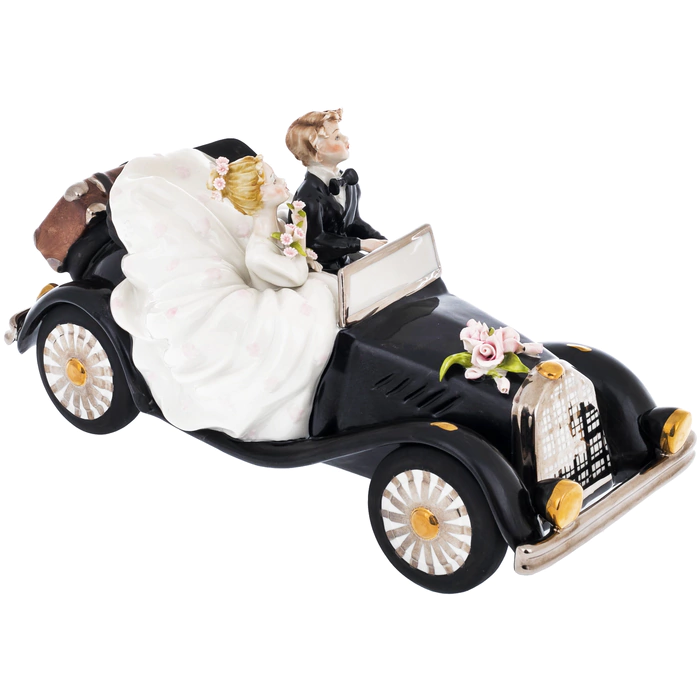 Statuette "Wedding convertible" with silver and gilding