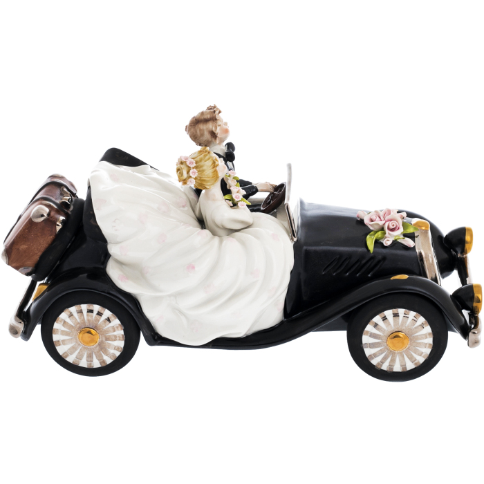 Statuette "Wedding convertible" with silver and gilding