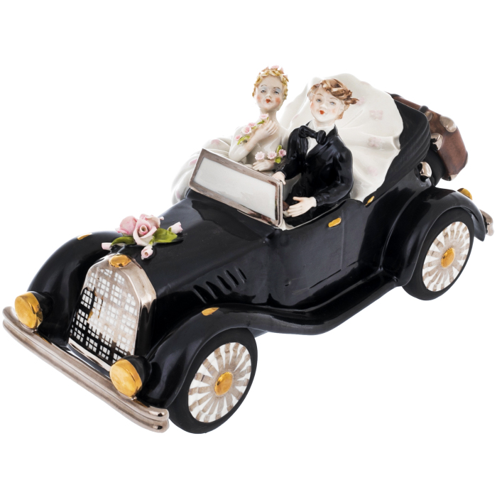 Statuette "Wedding convertible" with silver and gilding