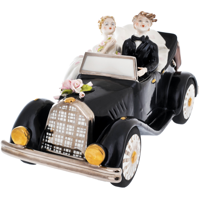 Statuette "Wedding convertible" with silver and gilding
